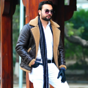 Airforce B-4 Brown Shearling Bomber